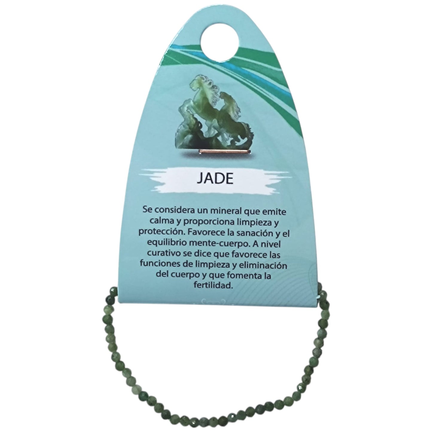 Pulsera Facetada Infantil Jade Canada 3 mm 15,5 Cms Aprox 600604273