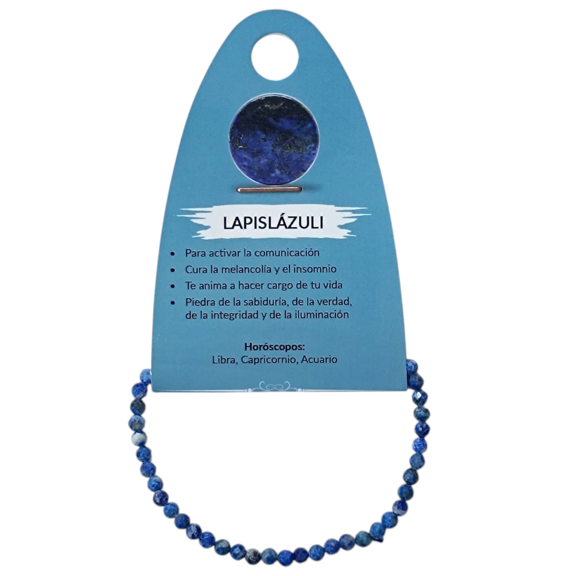Pulsera Facetada Infantil Lapislazuli 3 mm 15,5 Cms Aprox 600604266
