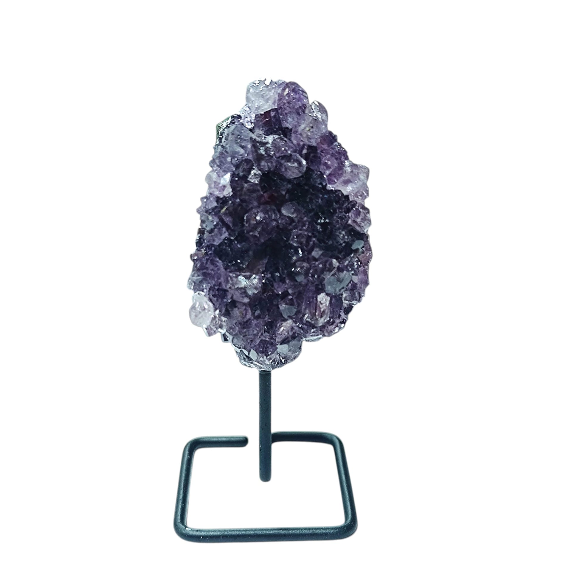 401004155 Piedra Natural Amatista En Bruto Con Base De Metal Altura 8 Cms Aprox (La Pieza Puedes Ser Ligeramente Diferente A La Foto) - stonez