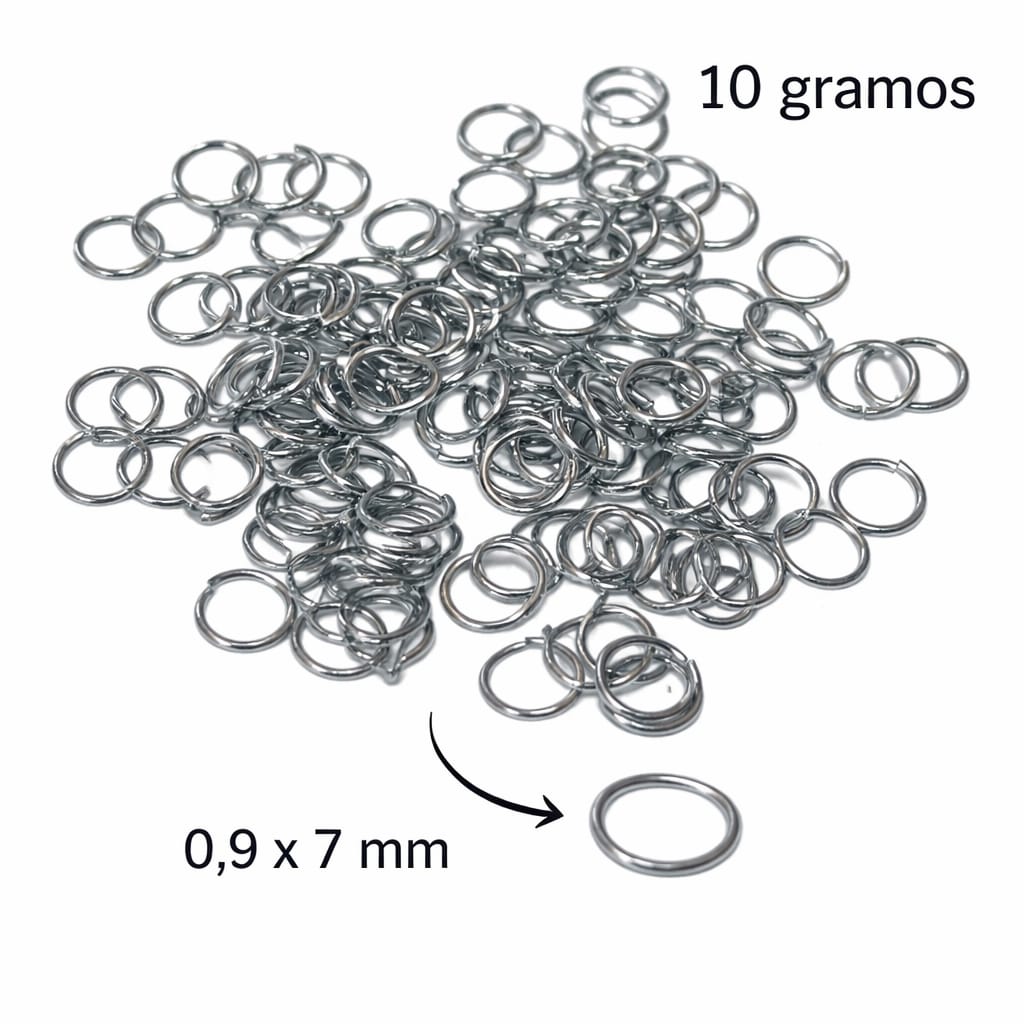 Paquete 10 Gramos Arandelas Abietas Acero 0.9 x 7 mm Ref 36274