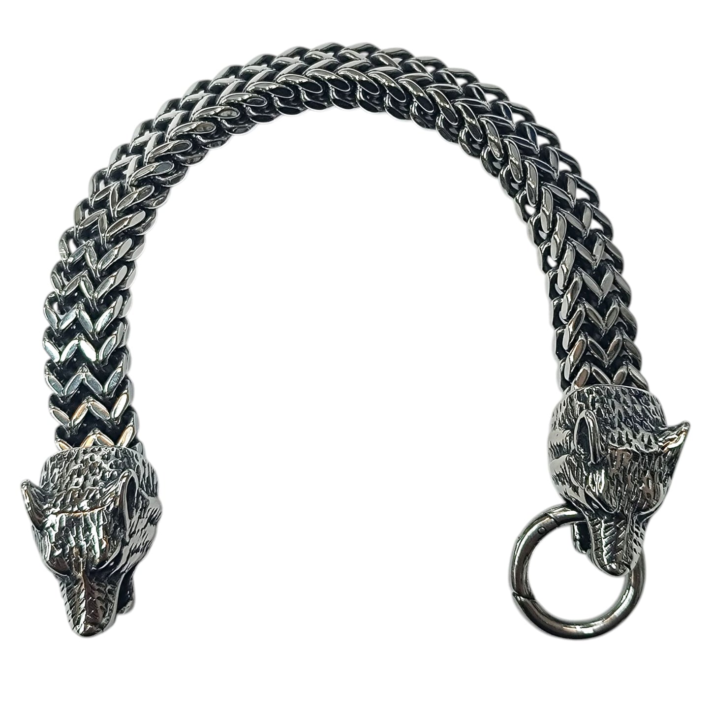 Pulsera Acero 21 Cms Cierre Cabeza De Lobo 600103481-02