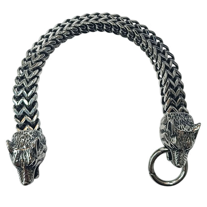 Pulsera Acero 21 Cms Cierre Cabeza De Lobo 600103481-02