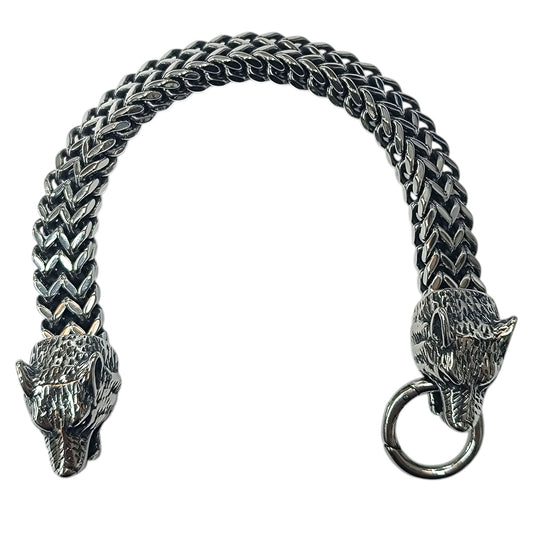 Pulsera Acero 21 Cms Cierre Cabeza De Lobo 600103481-02