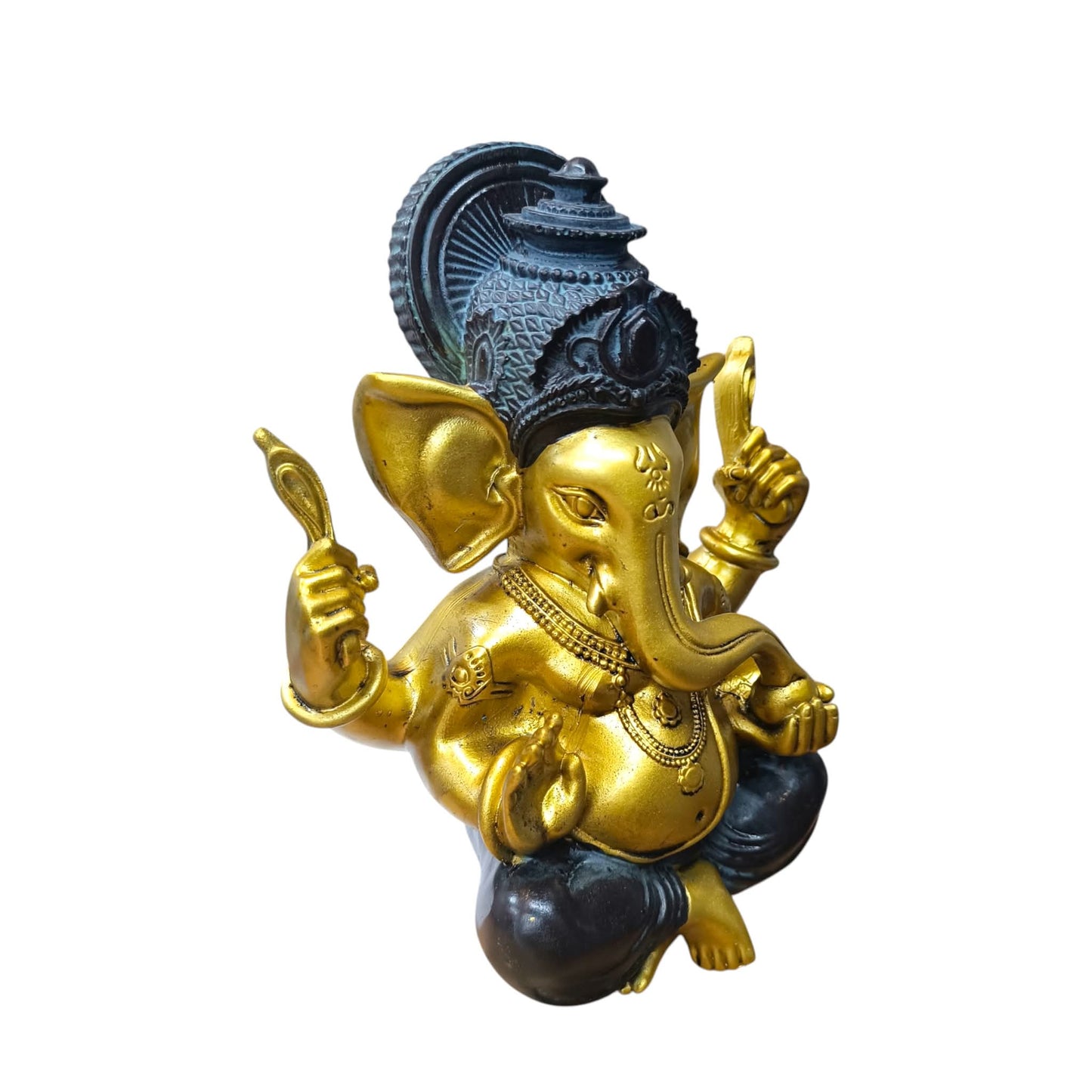 Figura Ganesha En Resina 24 Cms Aprox Color Dorado/Marron Ref: 600104479