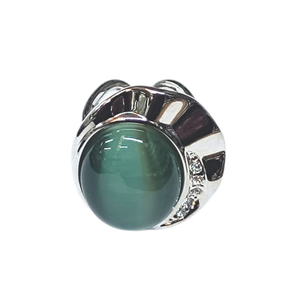 Anillo Adaptable Ojo De Gato Metal Baño Rodio ref 6