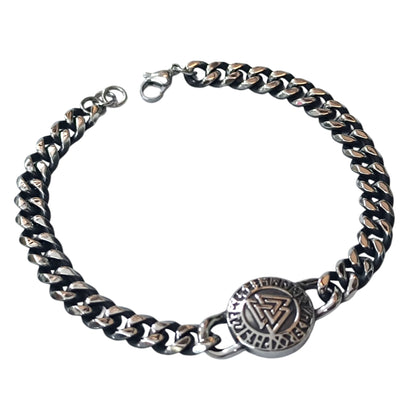 Pulsera Acero Y Simbolo Valknut Cierre Mosqueton 21 cms Largo 400104243-01