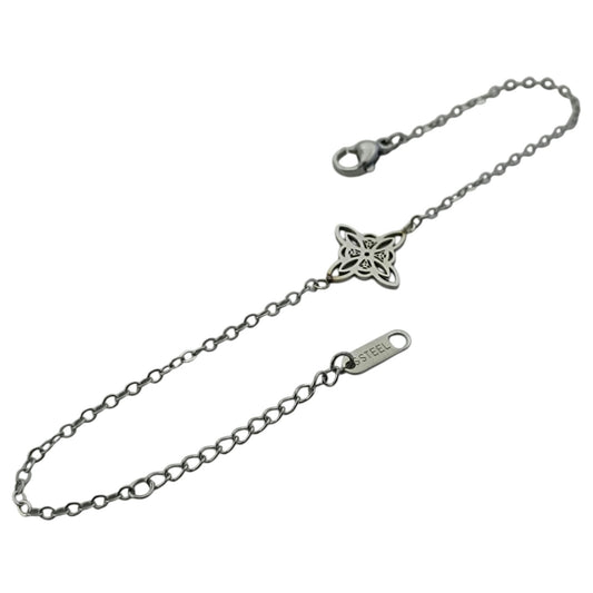 Pulsera Acero Con Dije Nudo De Bruja Largo 18cms Aprox Ref: 600104447-06