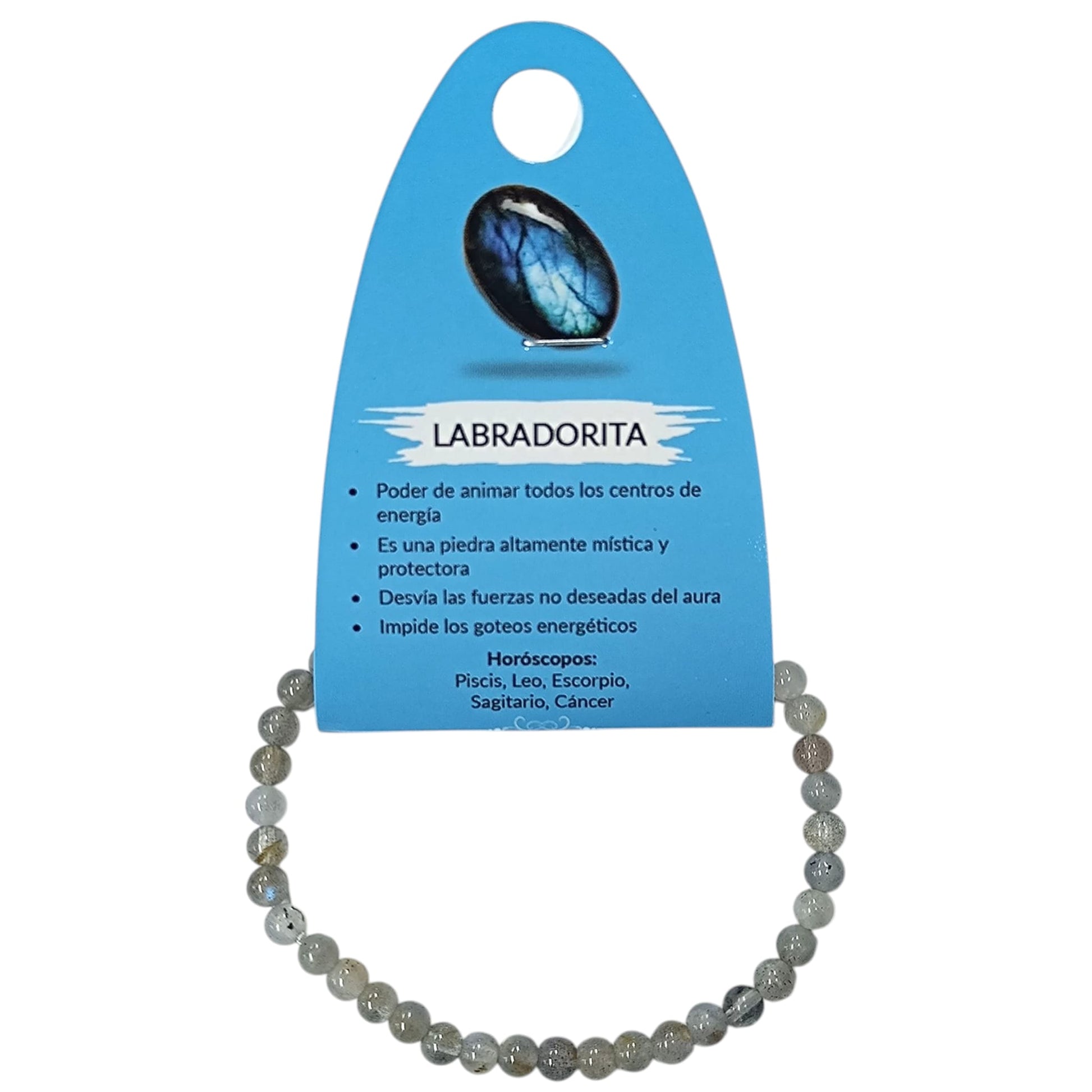 61717 Pulsera Piedra Natural De Labradorita AA 4 mm