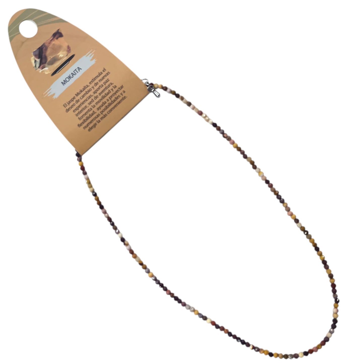 600603693 Collar Mokaita 2 mm Facetada 40+5 Cms Cierre Acero