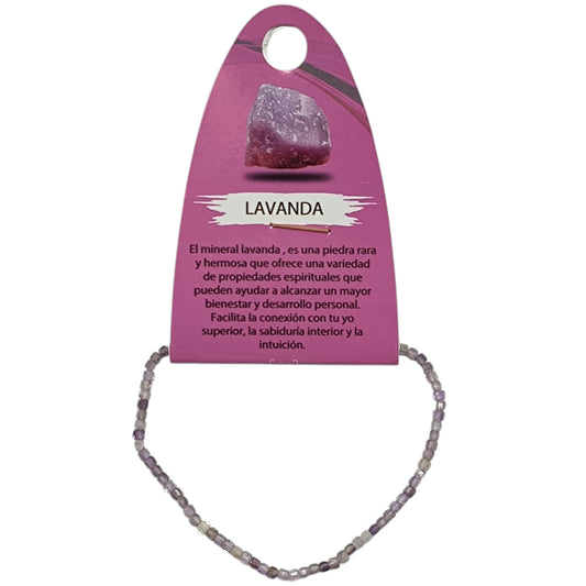 Pulsera Facetada Lavanda Cubo 2x2 mm 600604043