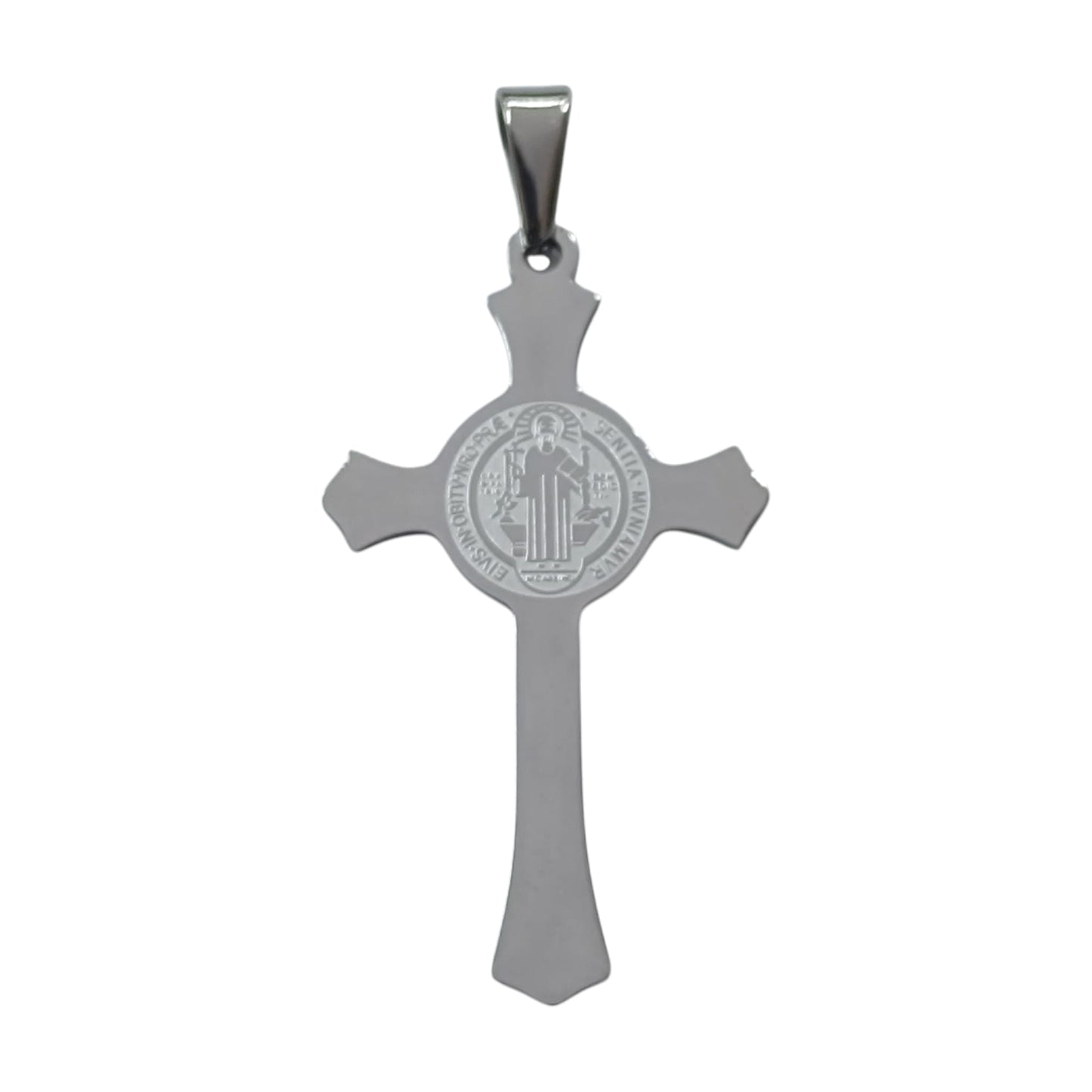 600103451-08 Colgante Acero Dorado Cruz San Benito 50 mm