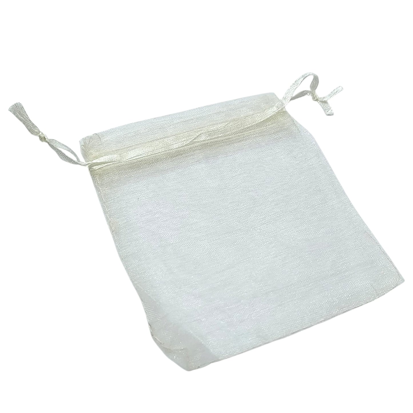 Paquete 100 Bolsas Organza Color Beige 9x12 Cms Aprox 31795