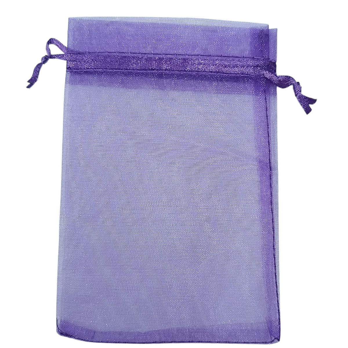Paquete 100 Bolsas Organza Color Morado 10x15 Cms Aprox 600104582
