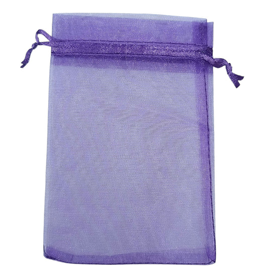 Paquete 100 Bolsas Organza Color Morado 10x15 Cms Aprox 600104582