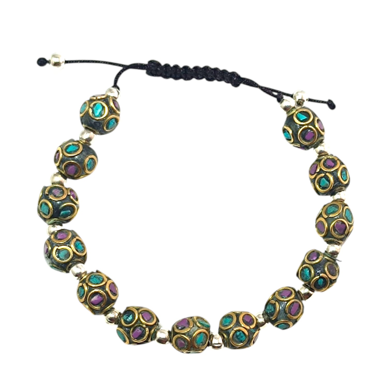 Pulsera Tibetana entrepieza 8mm (EL DIJE PUEDE LIGERAMENTE SER DIFERENTE) Ref:600404345-09