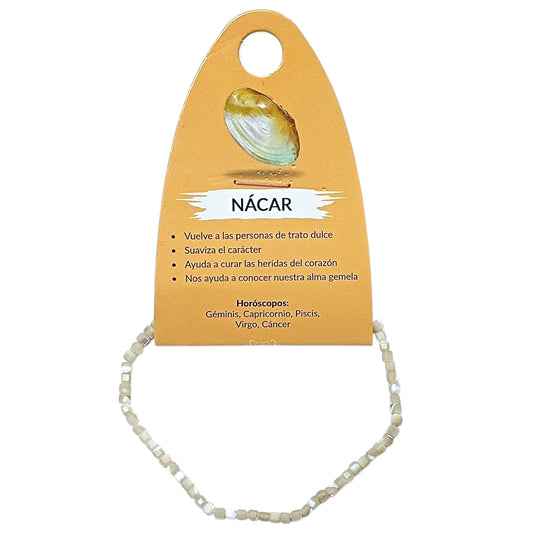 Pulsera Facetada Nacar Cubo 2X2 mm 600604039