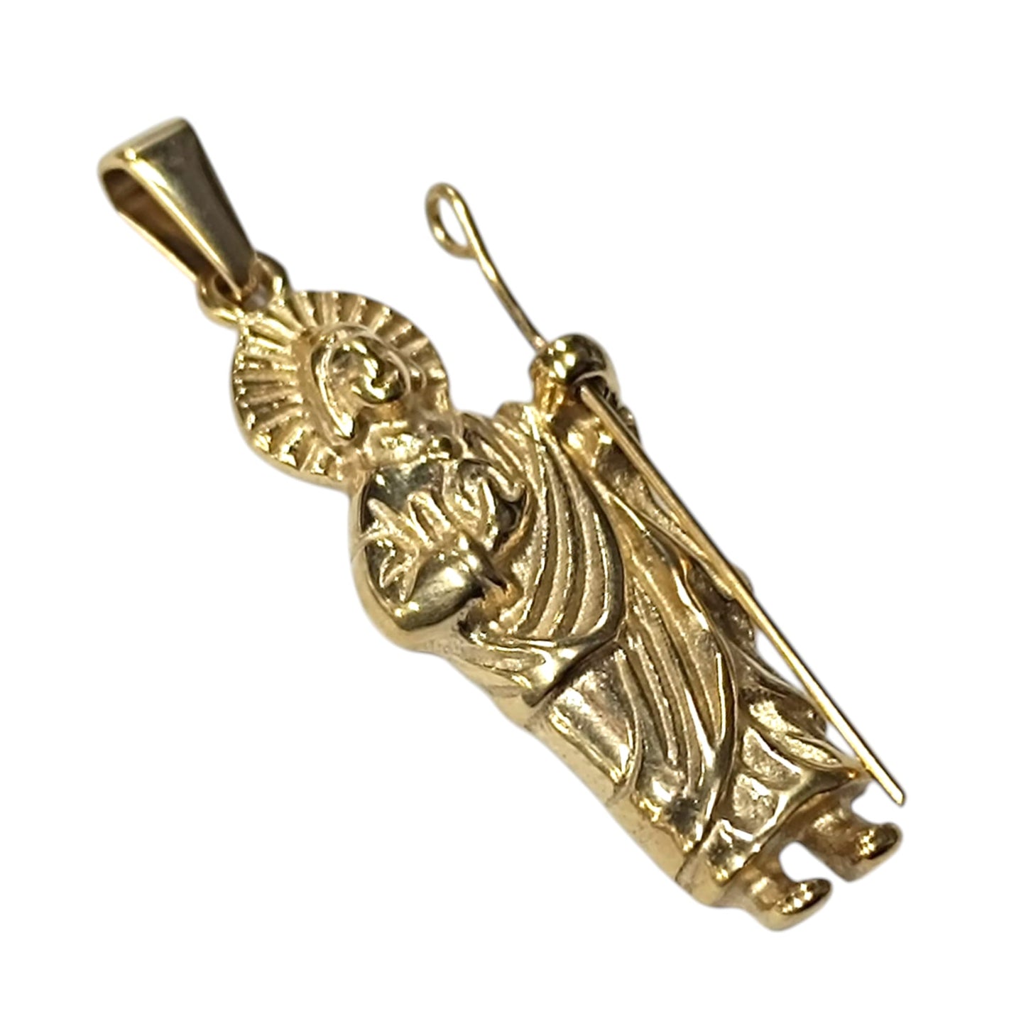 600104128-05 Colgante Acero Dorado San Judas Tadeo 40 mm