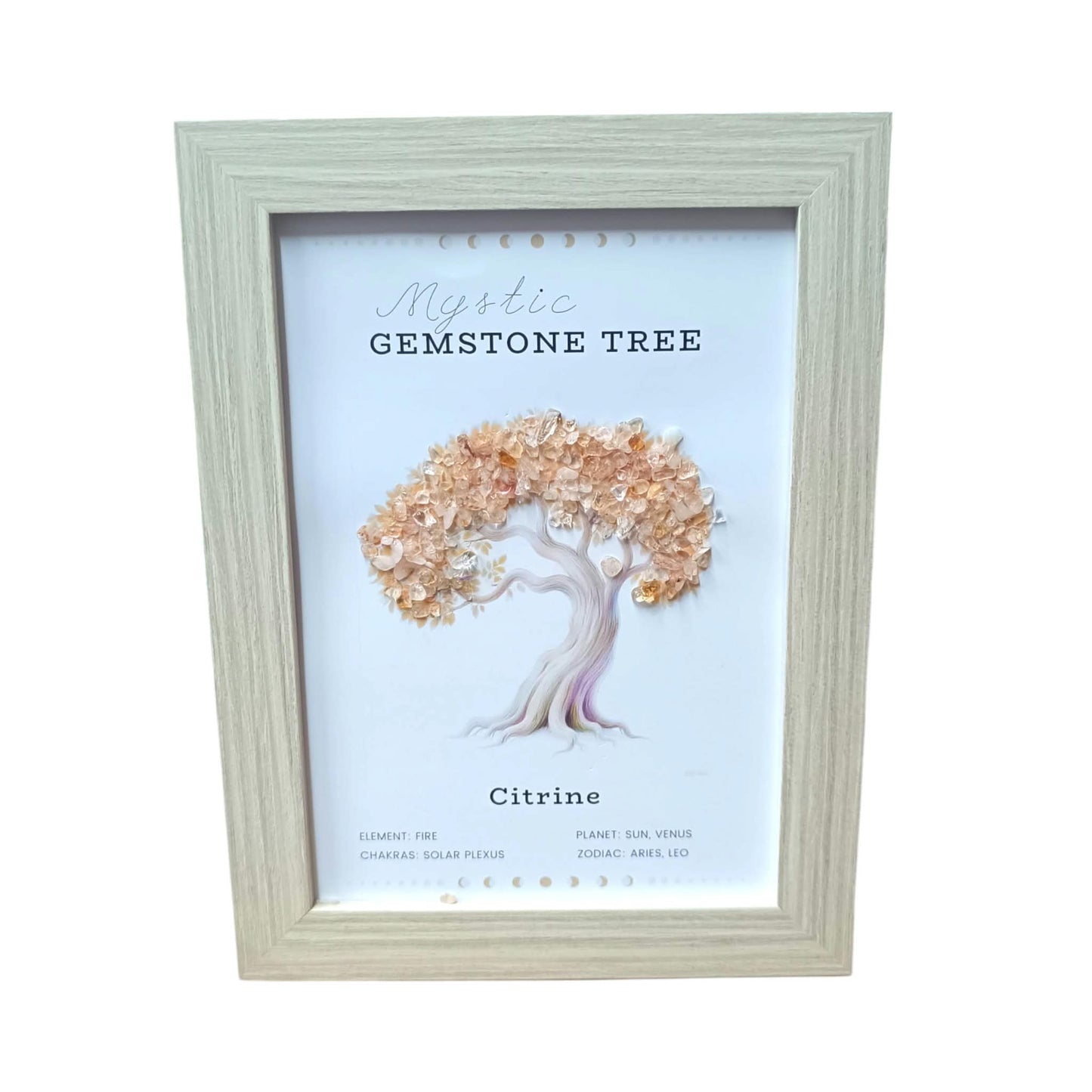 Cuadro Decoracion Arbol Con Minerales Chips Piedra Citrino 21x15 Cms Ref: 600104521