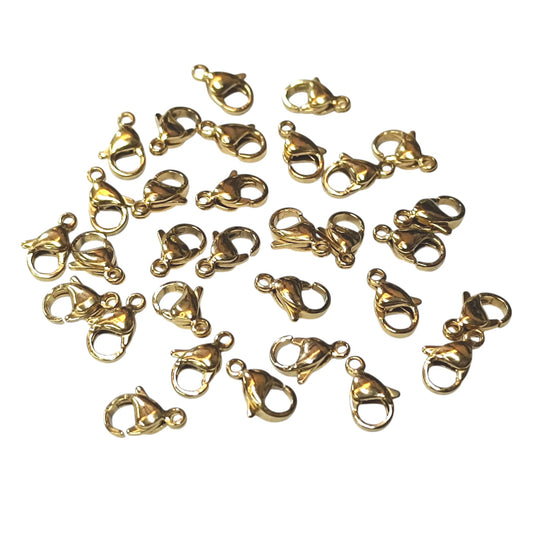 Paquete 30 Uds Mosquetones 11 mm Acero Dorado Ref: 600102384