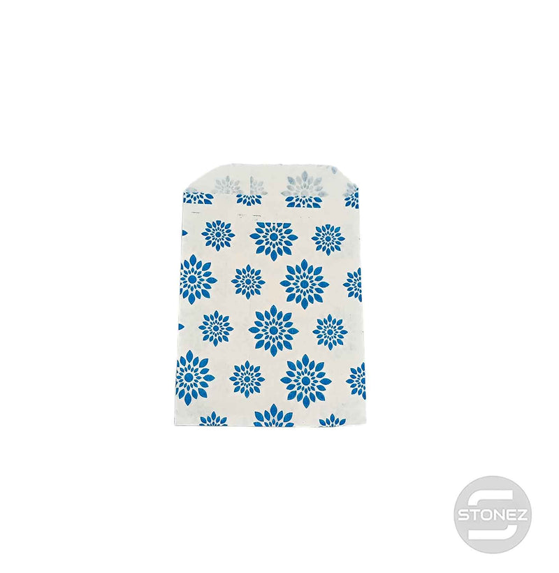 Cargue la imagen en el visor de la galería, 600501825 Sobres De Papel Estampado Flor Azul 7,5x10 Cms Aprox 100 uds
