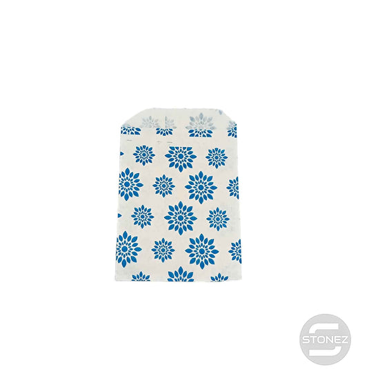 600501825 Sobres De Papel Estampado Flor Azul 7,5x10 Cms Aprox 100 uds