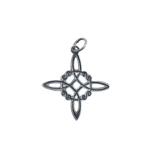 Colgante En Plata 925 Nudo De Bruja 26 mm Aporx 400803470