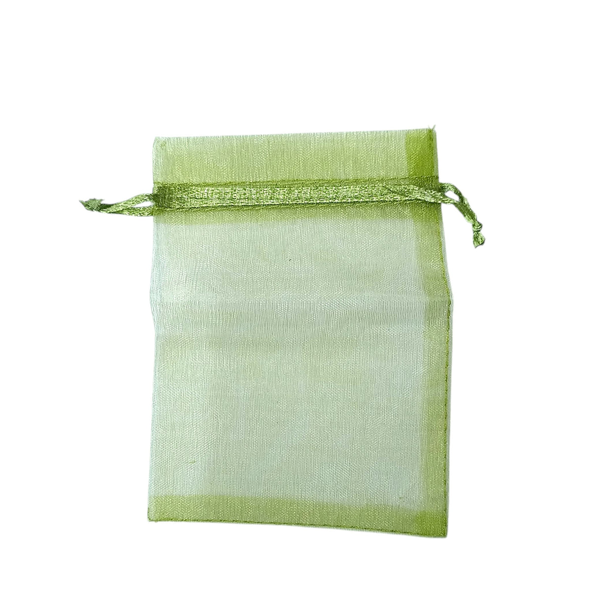 Paquete 100 Bolsas Organza Color Verde 9x12 Cms Aprox 600104581