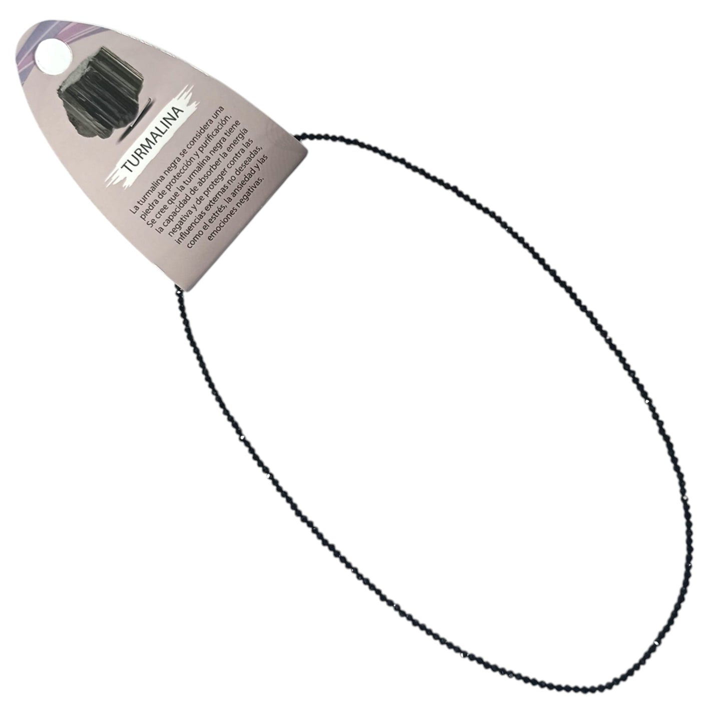 600603726 Collar Turmalina 2 mm Facetada 40+5 Cms Cierre Acero