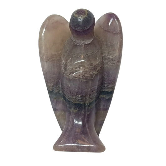 Angel Tallado Piedra Fluorita 6,5 Cms Aprox  (La Pieza Puede Ser Diferente A La Foto) Aprox Ref: 1114