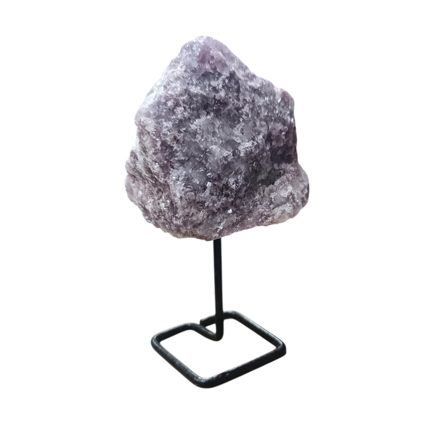 Piedra Natural Lepidolita Con Base De Metal Altura 10 Cms Aprox (La Pieza Puede Ser Ligeramente Diferente A La Foto) Ref: 401004229