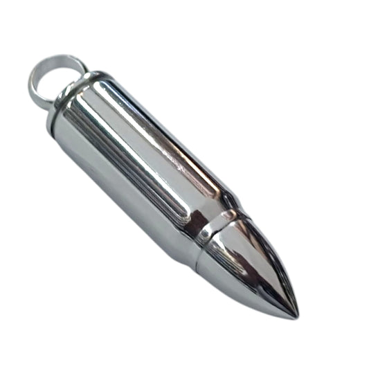 Colgante Acero Cofre Forma De Bala 5 Cms 600103459-05
