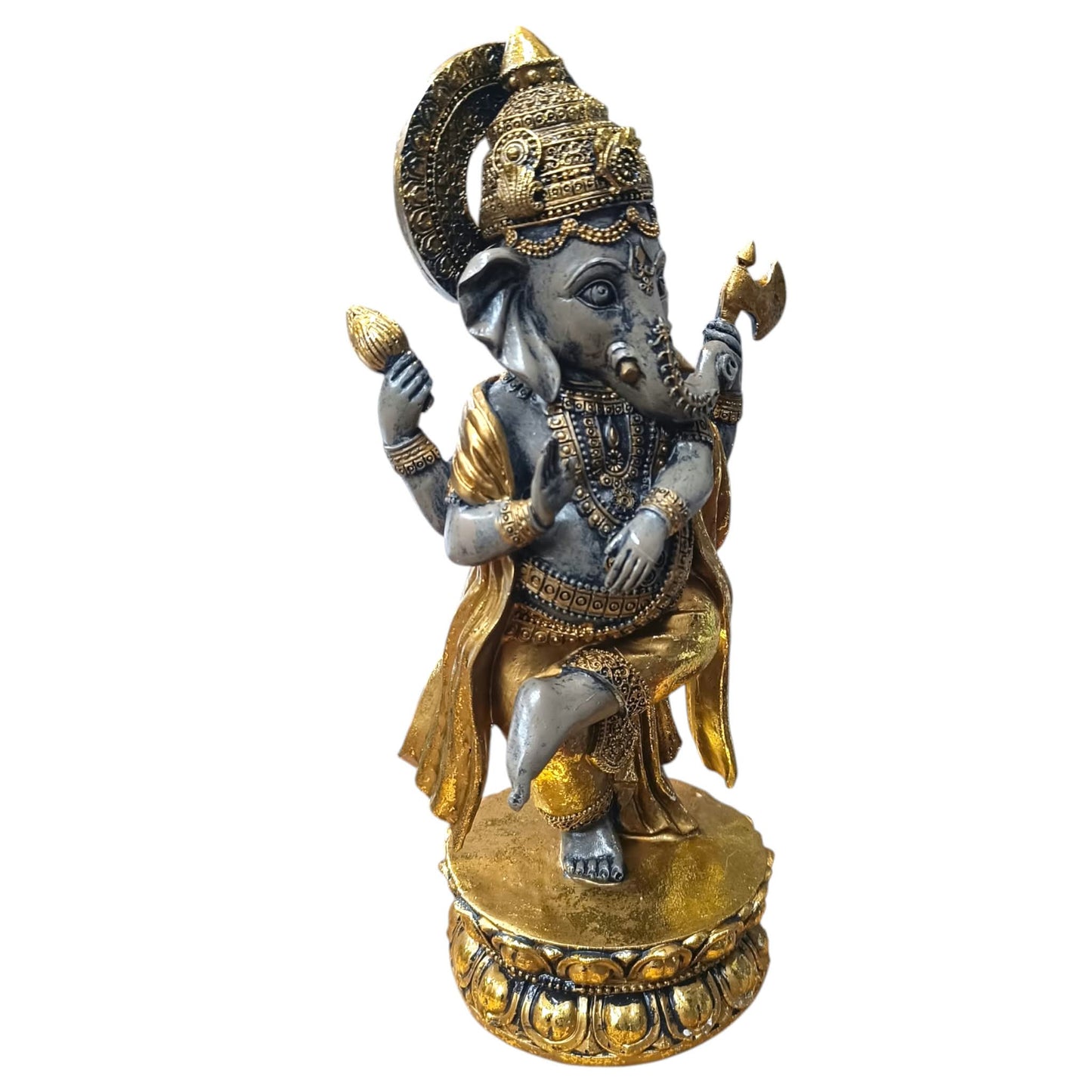 Figura Ganesha En Resina 32 Cms Aprox Color Negro/Oro Ref: 600104473