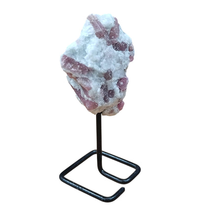 Piedra Natural Turmalina Rosa Con Base De Metal Altura 10 Cms Aprox (La Pieza Puede Ser Ligeramente Diferente A La Foto) Ref: 401004229