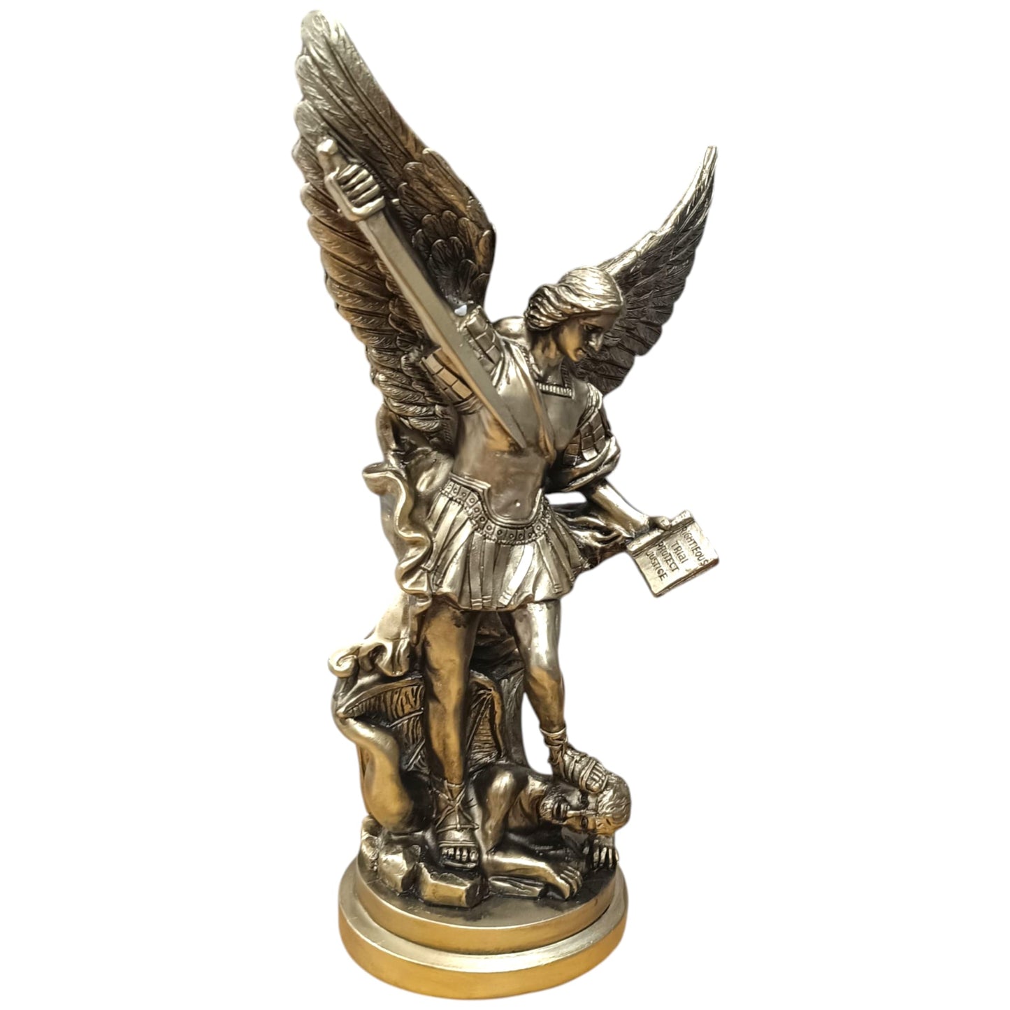 Figura Arcangel San Miguel 30 Cms Aprox Color Dorado 600104408