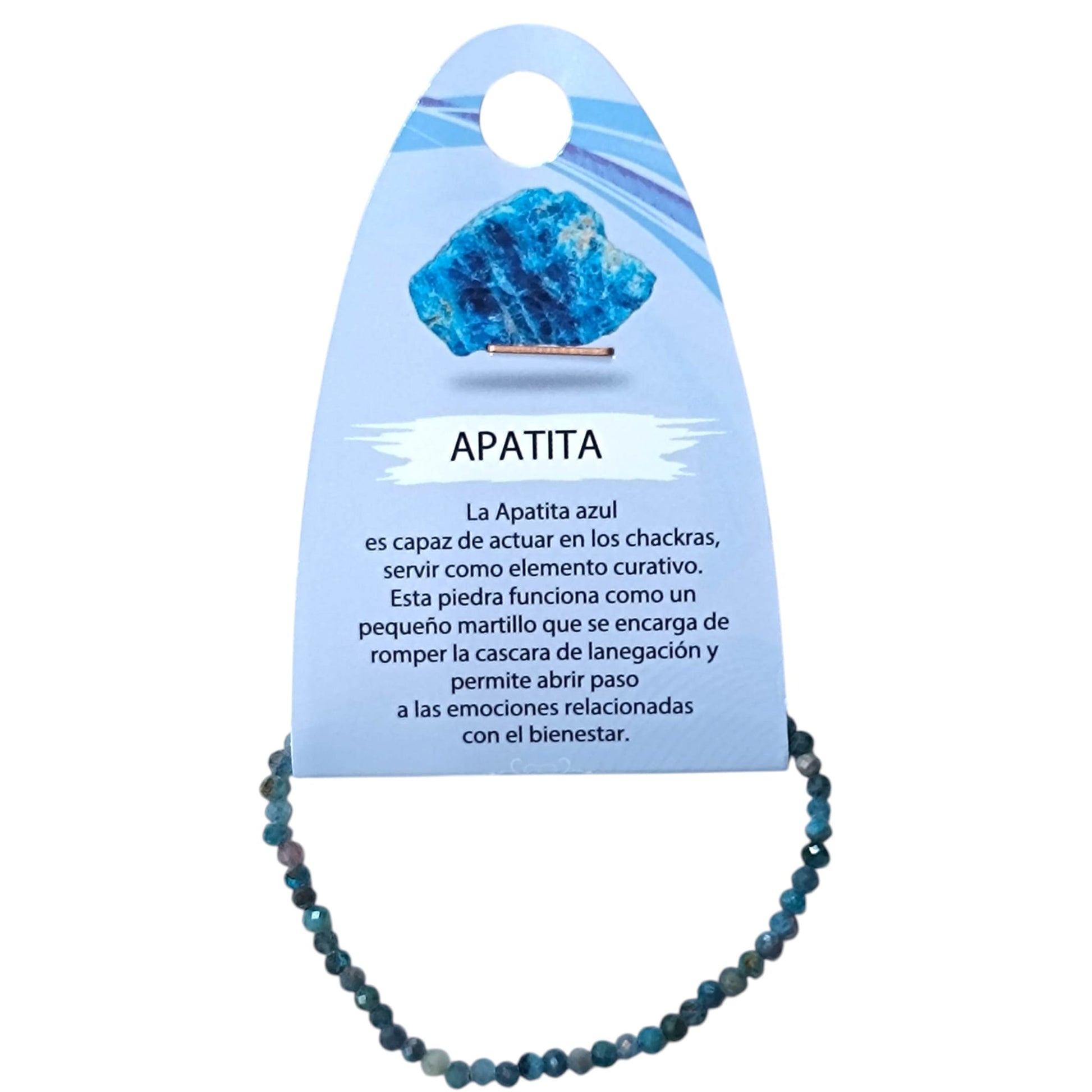 Pulsera Facetada Infantil Apatito Azul 3 mm 15,5 Cms Aprox 600604277
