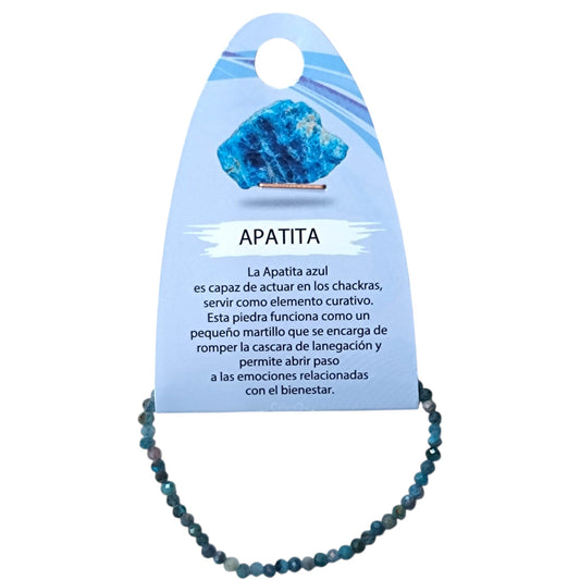 Pulsera Facetada Infantil Apatito Azul 3 mm 15,5 Cms Aprox 600604277