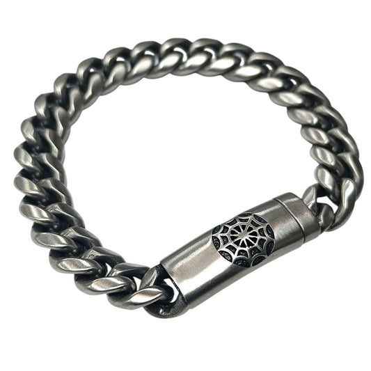 Pulsera Acero 21 Cms Cierre Grabrado Tela De Araña 600103479-05