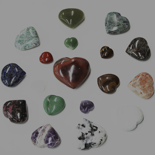 Corazones piedras minerales