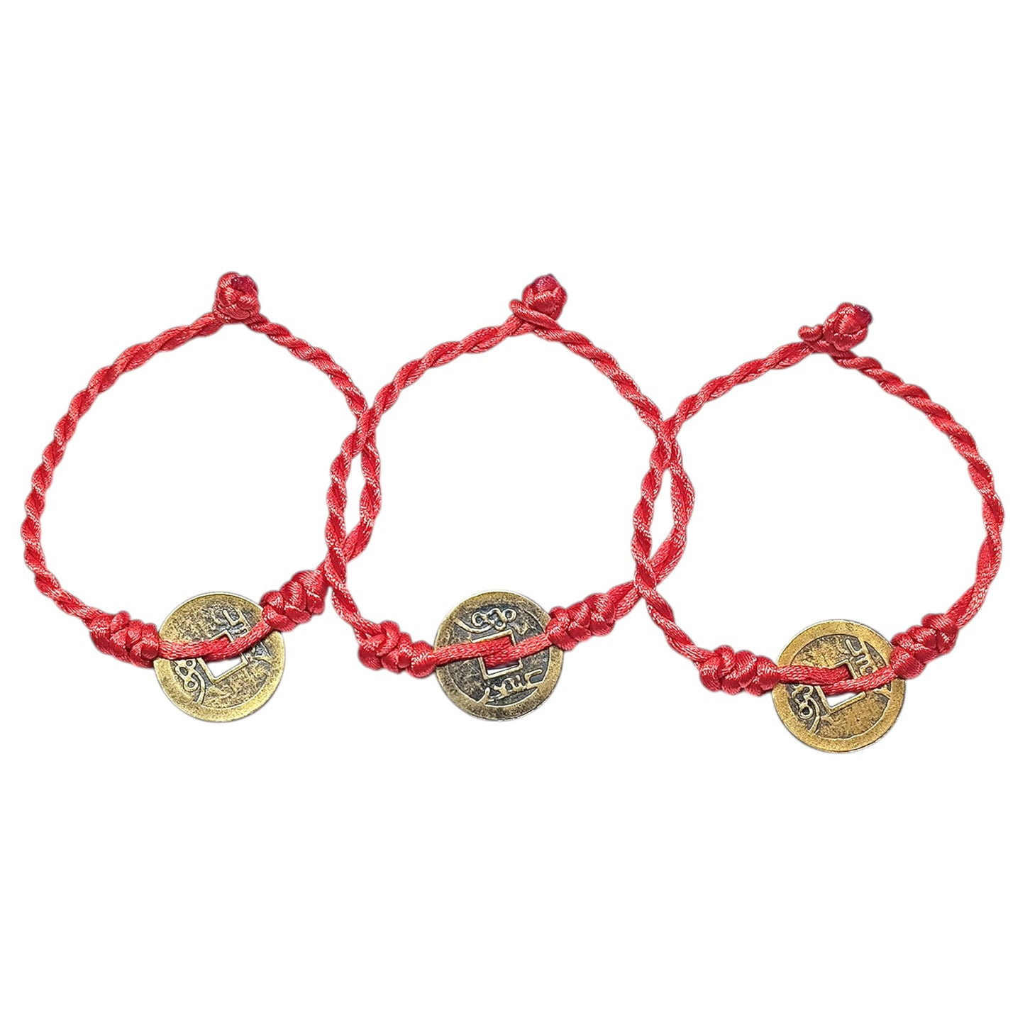 Paquete 3 Pulseras Hllo Macrame Moneda China 49503