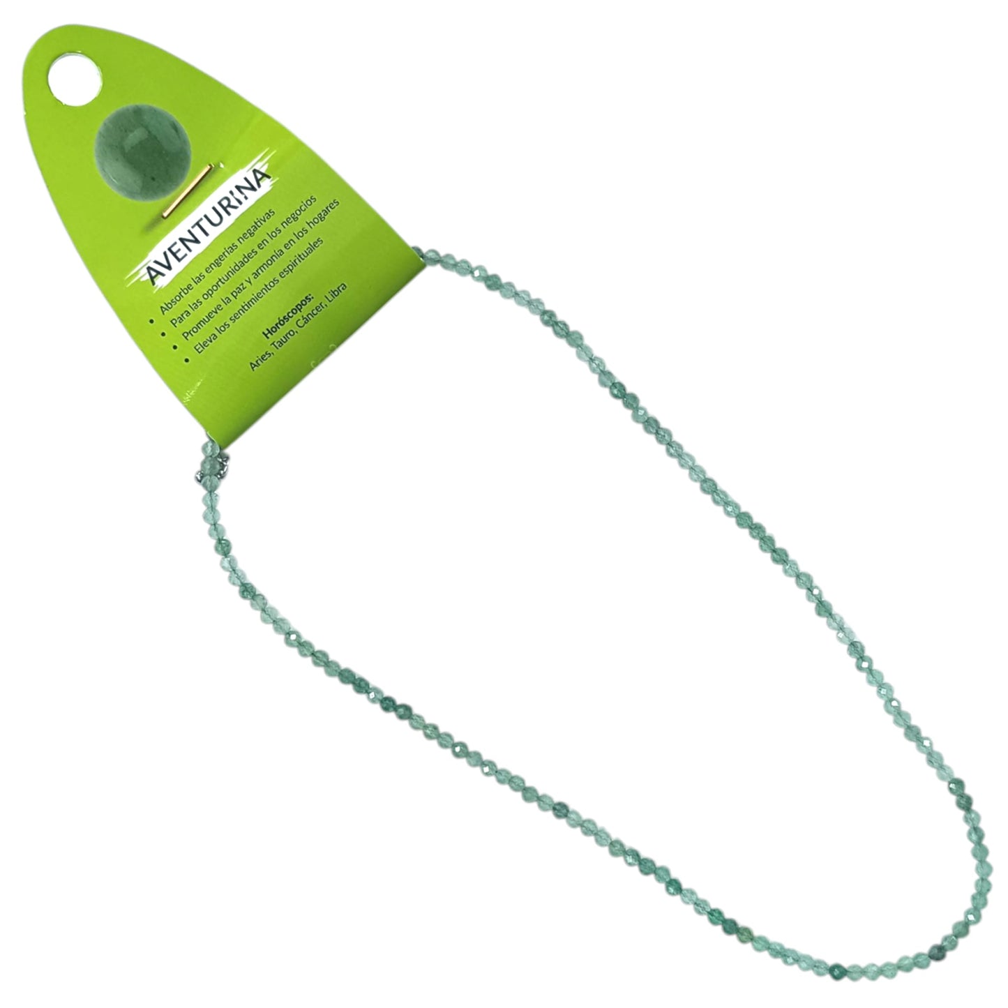 600603714 Collar Aventurina 3 mm Facetada 40+5 Cms Cierre Acero