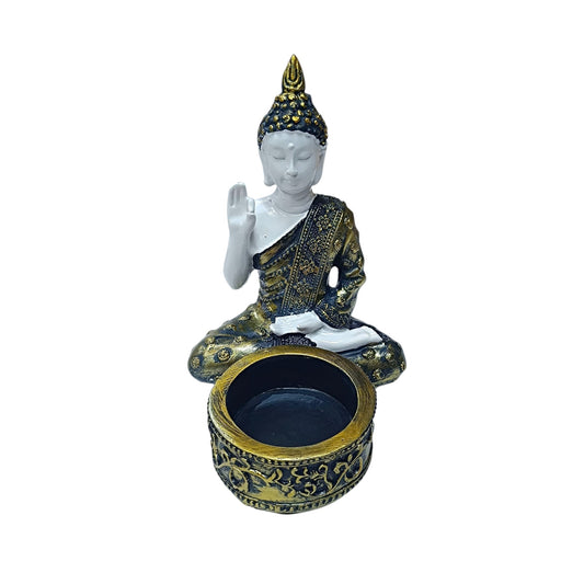 Figura Portavela En Resina Buda 10 Cms Aprox 60186-03
