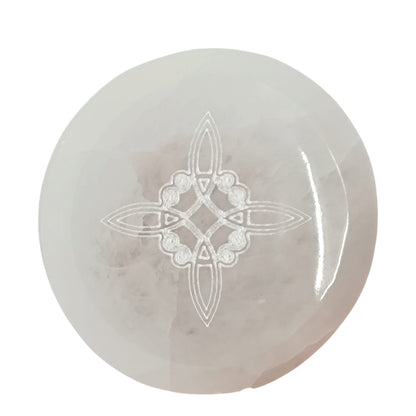 401204166 Cuenco Selenita Nudo De Bruja 10 Cms Aprox