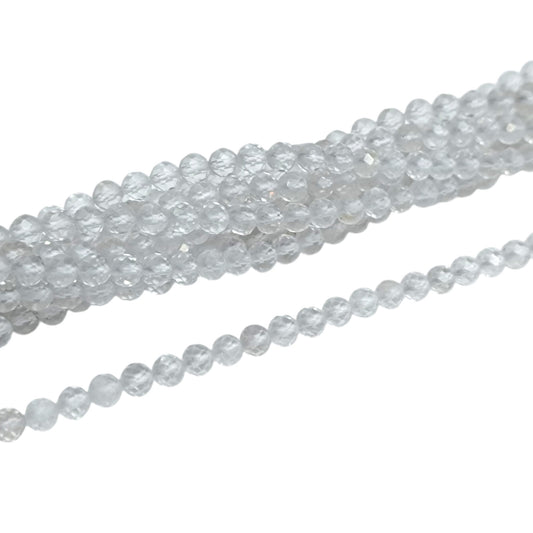 Tira Facetada 4 mm Cuarzo Blanco Ref 42914