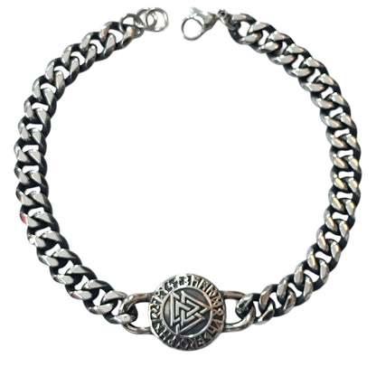 Pulsera Acero Y Simbolo Valknut Cierre Mosqueton 21 cms Largo 400104243-01