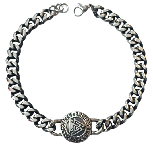 Pulsera Acero Y Simbolo Valknut Cierre Mosqueton 21 cms Largo 400104243-01
