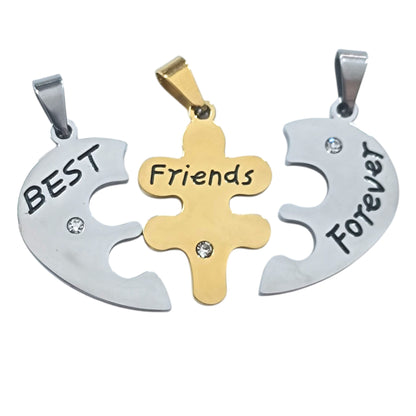 Colgante Triple Corazon Puzzle 30 mm 32539-02