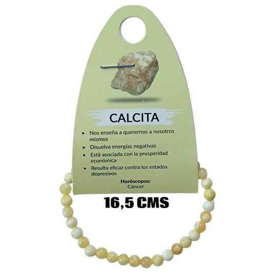 Pulsera Elastica Infantil 16,5 Cms Aprox Piedra Calcita 4 mm 600104508-86