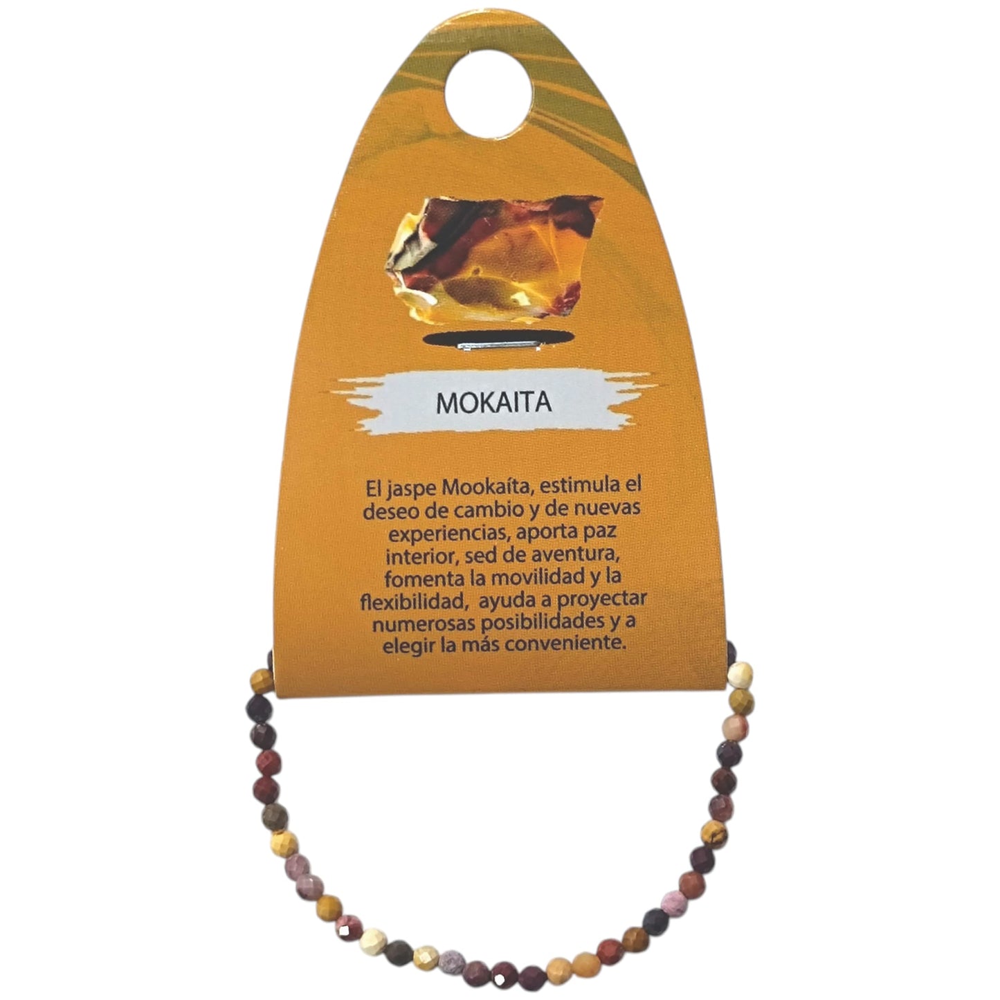 Pulsera Facetada Infantil Piedra Mokaita 3 mm 15,5 Cms Aprox 6006043040