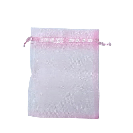 Paquete 100 Bolsas Organza Color Rosa 9x12 Cms Aprox 600104581