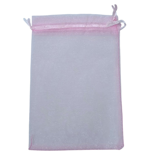 Paquete 100 Bolsas Organza Color Rosa 10x15 Cms Aprox 600104582